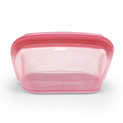 100% Food Grade Platinum Silicone LFGB Durability Leakproof Silicone Food Bag For Freezer Storage