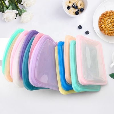 800 ml BPA bebas Kantong Makanan Silikon yang Dapat Digunakan Kembali dan Praktis untuk Penyimpanan Makanan Ramah Lingkungan